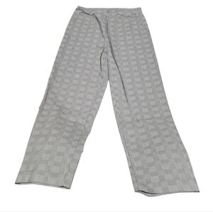 CLARA SUN WOO High-Rise Pull-On Plaid Cropped Career Dress Pant Trousers